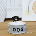 Bowl pour chiens d'alimentation en céramique à imprimé sur le logo personnalisé